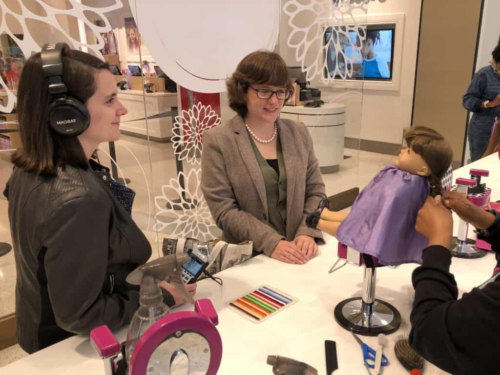 Molly, the childhood American Girl doll of Allison Horrocks ’09, has an appointment at the salon.